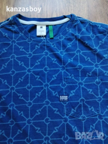 G-Star RAW Men's Midnight Aged Blue Indigo - страхотна мъжка тениска КАТО НОВА С, снимка 3 - Тениски - 53167039