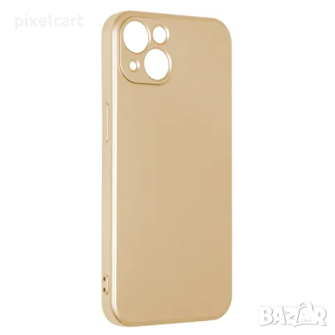 Силиконов калъф METALLIC за iPhone 13, Златист, снимка 1 - Калъфи, кейсове - 48010184