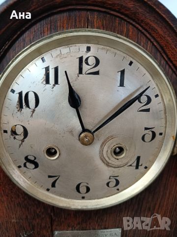 Старинен английски часовник със сребърна табела Работи , снимка 4 - Антикварни и старинни предмети - 46396153