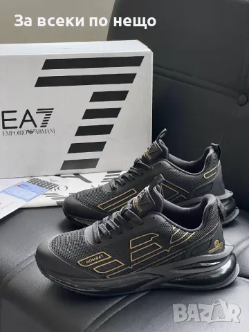 Emporio Armani Мъжки Черни Маратонки EA👟Мъжки Спортни Обувки Емпорио Армани Код E194