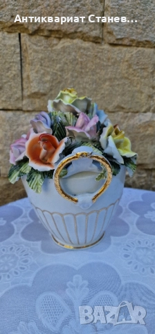 🌸✨ Порцеланова кошница с 3D цветя – изящна изработка ✨🌸, снимка 10 - Статуетки - 51518239
