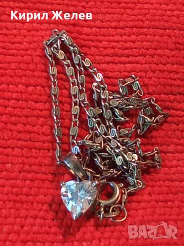 НЕЖЕН СРЕБЪРЕН ПЕНДАНТ с КУБИЧЕН ЦИРКОН ФИАНИТ и СТАРИННА СРЕБЪРНА ВЕРИЖКА СРЕБРО 900 ALIS 39960, снимка 14 - Колиета, медальони, синджири - 50056707