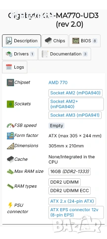 Дънна платка АМД ам2+/ам3, снимка 2 - Дънни платки - 53298976