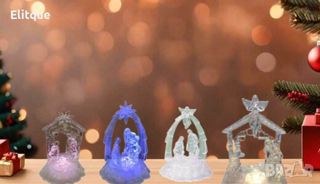 Коледна светеща фигурка „Сцена от Рождество Христово“, снимка 5 - Други стоки за дома - 52820204