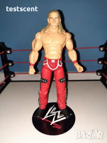 Екшън фигура WWE HBK Shawn Michaels The Heartbreak Kid Deluxe Aggression Red Elite WWE Шон Майкълс, снимка 2 - Фигурки - 48361391