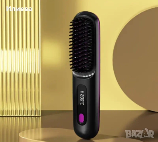 Безжична четка за изправяне на коса, снимка 4 - Преси за коса - 52011922