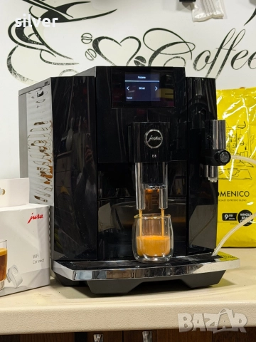 Кафемашина кафе автомат JURA E8 PIANO BLACK WİFİ с гаранция, снимка 2 - Кафемашини - 52730285