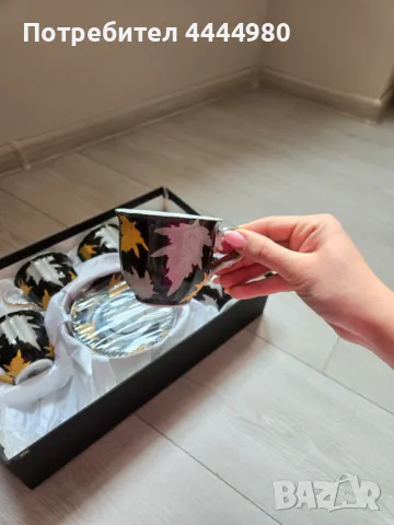 Сервиз/ комплект от 6 чаши с чинийки, снимка 4 - Сервизи - 49897472