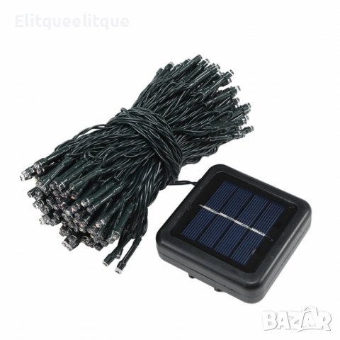 Соларни коледни лампички 12 метра , 100 лампи 5 програми , 4 цвята по избор, снимка 2 - Соларни лампи - 52301610