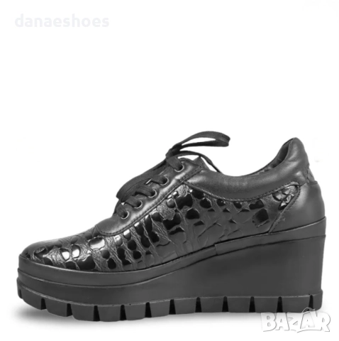 Дамски обувки от естествена кожа на висока платформа , снимка 6 - Дамски ежедневни обувки - 51969808
