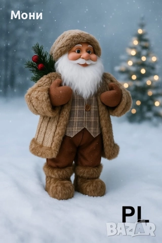 Луксозен зимен Дядо Коледа – 70 см, висококачествена изработка и ръчно изплетени детайли  Описание: , снимка 2 - Поли - 52480325