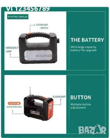 Мобилна соларна система AT-9011B, снимка 2 - Къмпинг осветление - 48179456