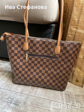 Нова кожена чанта торба LV  Louis Vuitton кафява , снимка 5 - Чанти - 45112215