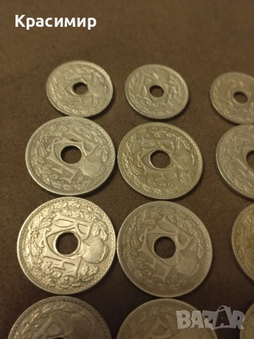 5-10 Сантима Франция 1921 г., снимка 11 - Нумизматика и бонистика - 51883153