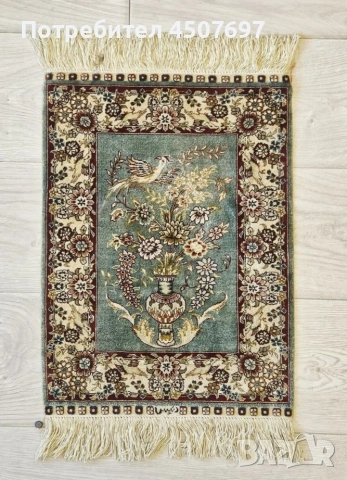 Килим Hereke Копринено Искуство., снимка 2 - Антикварни и старинни предмети - 53035623
