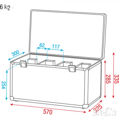 Кейс Showtec Case for 4x Club par, снимка 6 - Други - 48832176