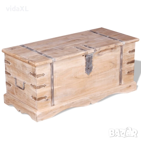 vidaXL Сандък за съхранение, акациево дърво(SKU:244053)