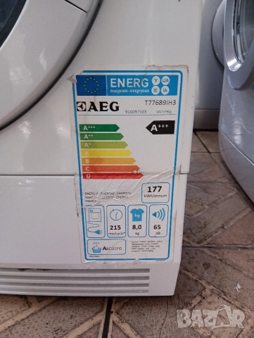 Сушилня с термопомпа АЕГ Aeg Protex Plus A+++ 8кг 2 години гаранция!, снимка 8 - Сушилни - 52544195