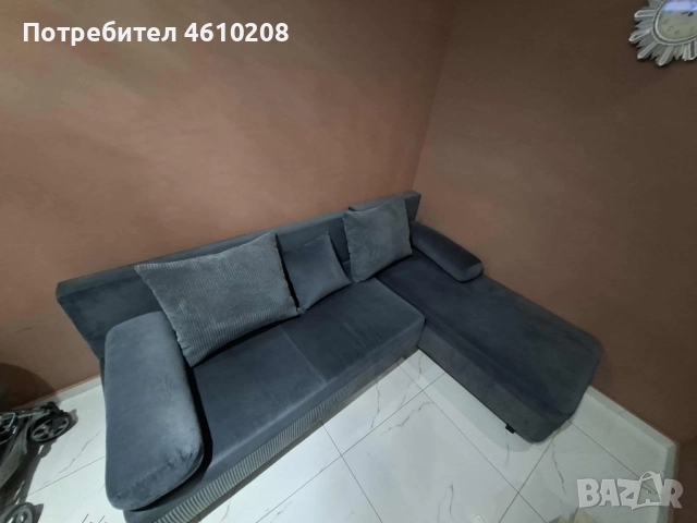 растителен ъглов диван 