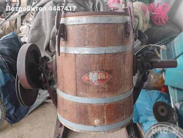 Стара германска измишльотина !Май е първообраза на пералня! има стъклено прозорче , снимка 4 - Антикварни и старинни предмети - 52288050