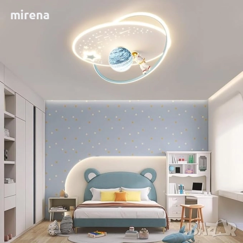 Лед LED Полилей Луна Астронавт Звезда Детска стая Дистанционно 213, снимка 8 - Лампи за таван - 51526768