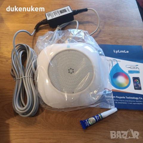 Магнитен LED прожектор за басейн LyLmLe 20W – RGB, APP управление, снимка 7 - Лед осветление - 53240000