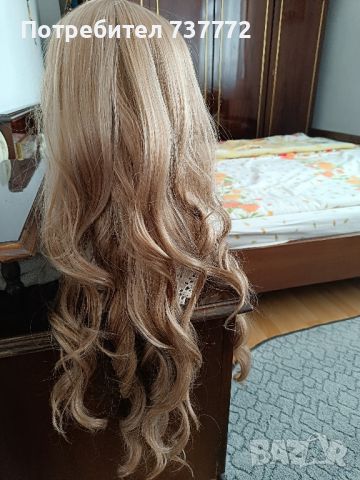 Красива руса микс перука, снимка 3 - Аксесоари за коса - 45335086