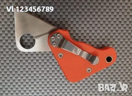 Мини джобно ножче с клипс за колан дизайн тип Spyderco 20х80, снимка 4 - Ножове - 48279050