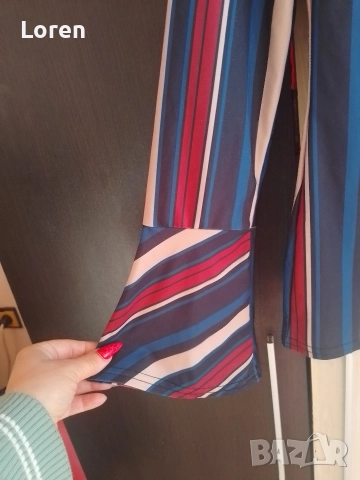 *Bodyflirt boutique*Блуза на раета с модни чарлстон ръкави и дълбоко деколте, снимка 6 - Блузи с дълъг ръкав и пуловери - 52907994