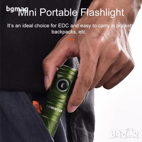 Фенер LUMINTOP L1 900 лумена-зелен цвят, с батерия 14500, снимка 8 - Къмпинг осветление - 52099483