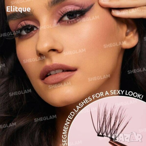 Комплект 5 чифта изкуствени мигли на снопчета и магнитна очна линия, снимка 7 - Други - 53126911