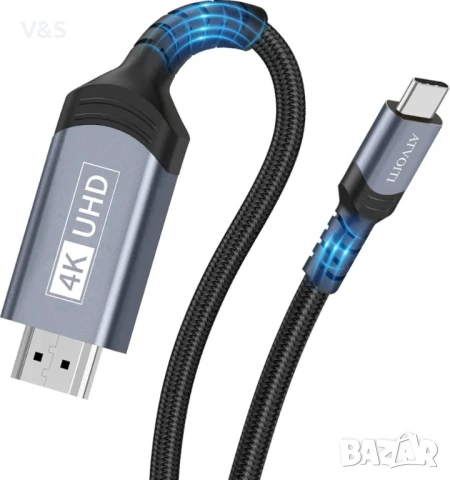Кабел преход Type C to HDMI HDTV, 4К с дължина 2м, снимка 4 - USB кабели - 50485027
