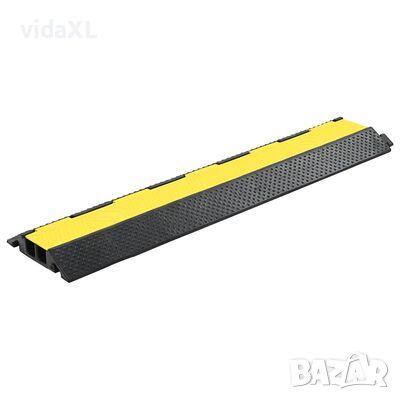 vidaXL Защитна рампа за кабели, 2 канала, гума, 101,5 см(SKU:142834, снимка 1 - Други стоки за дома - 46127010