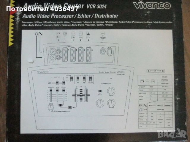 vivanco audio video center vcr 3024, снимка 6 - Ресийвъри, усилватели, смесителни пултове - 46725855