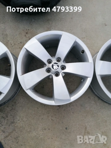 Джанти 5х100х17  оригинални за Skoda. , снимка 6 - Гуми и джанти - 54170637