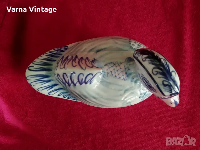 Стар порцеланов съд с капак във формата на пате, снимка 5 - Антикварни и старинни предмети - 49815314