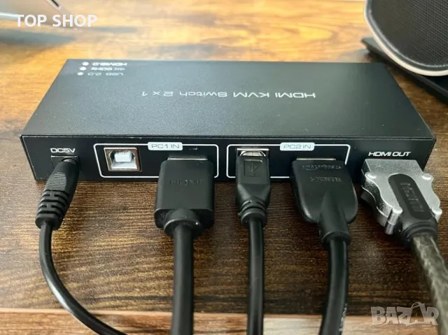 Нов 4K 60hz HDMI USB превключвател KVM превключвател 2PCs, снимка 6 - Друга електроника - 49498071