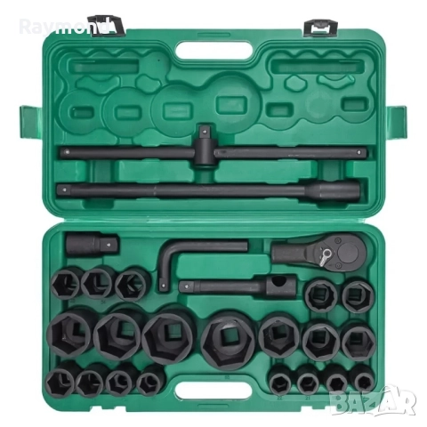 Камионджийско гедоре 26 части KraftWorld – 3/4″ & 1″, ударни вложки 21–65 мм, снимка 2 - Гедорета - 51465317