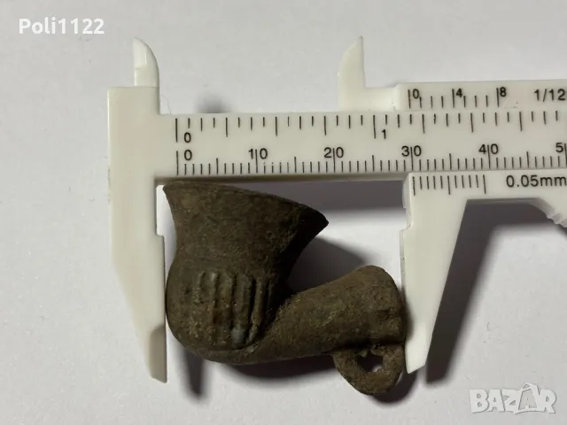 Османска бронзова лула, снимка 5 - Антикварни и старинни предмети - 49654552