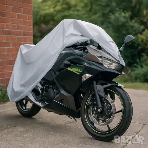 Водоустойчиво покривало за мотоциклет, Защита срещу дъжд, слънчева светлина и прах,размер 130x230 см, снимка 3 - Аксесоари и консумативи - 50747740