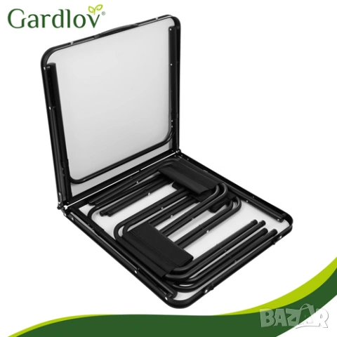 Къмпинг маса с 4 стола – дървена сгъваема маса за къмпинг тип куфар, снимка 6 - Къмпинг мебели - 53908795