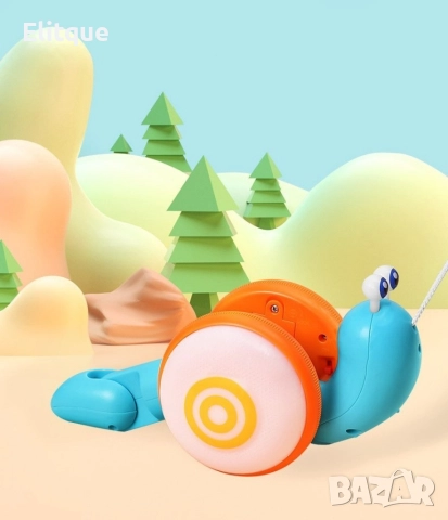 Пълзящо охлювче за дърпане играчка WJ49, снимка 11 - Други - 52865899