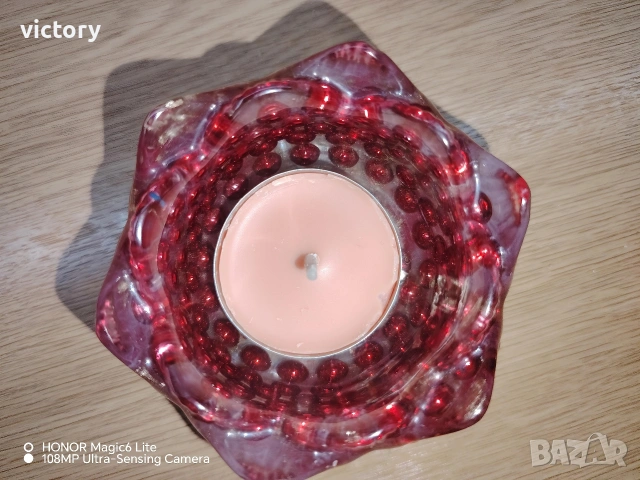 Ръчно изработен свещник от епоксидна смола | Уникален подарък и декорация, снимка 2 - Декорация за дома - 53296705