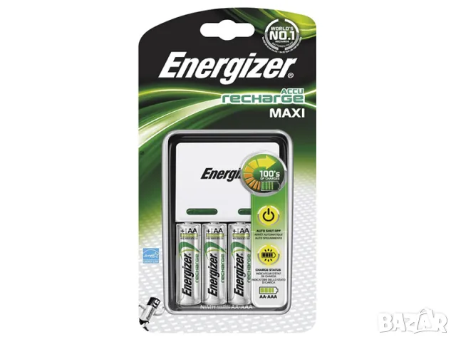 Зарядно за батерии Energizer, за 4 батерии AA/AAA, 2300 mAh, снимка 2 - Друга електроника - 47728276