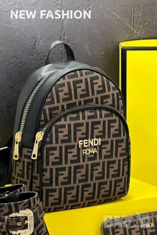 Дамска Кожена Раница FENDI, снимка 1 - Раници - 47098143