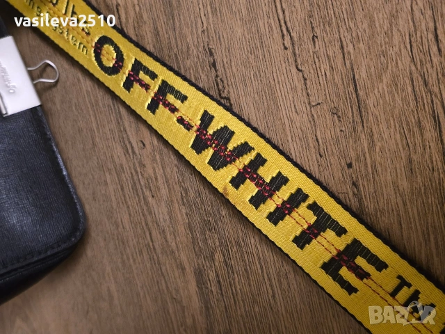 Off-White оригинална дамска лимитирана чанта от естествена кожа , снимка 16 - Чанти - 53892808