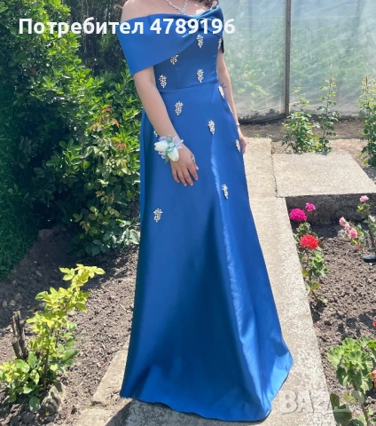 Официална сатенена рокля, снимка 2 - Рокли - 54109211