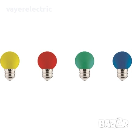 Декоративна крушка RGB 1W E27, снимка 4 - Лед осветление - 52333740