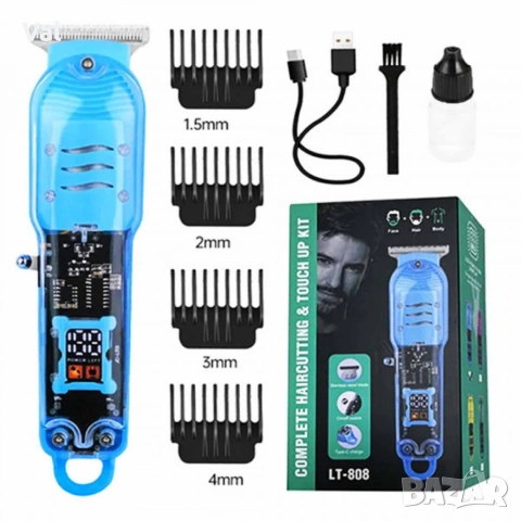 Акумулаторен тример за подстригване и стайлинг ML-808, снимка 3 - Машинки за подстригване - 53761268