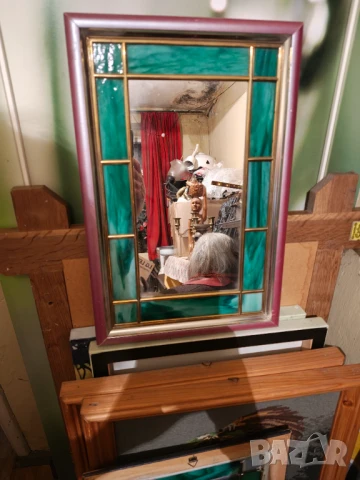 Огледало тип витраж стил тифани АРТ ДЕКО, снимка 2 - Огледала - 51031766